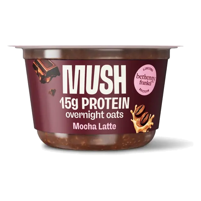 MUSH Protein Bethenny Frankel Mocha Overnight Oats Cup, 5.5oz: 15g Protein