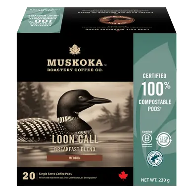 Muskoka Roastery Coffee Loon Call Breakfast Blend 20 K-Cup 230 g