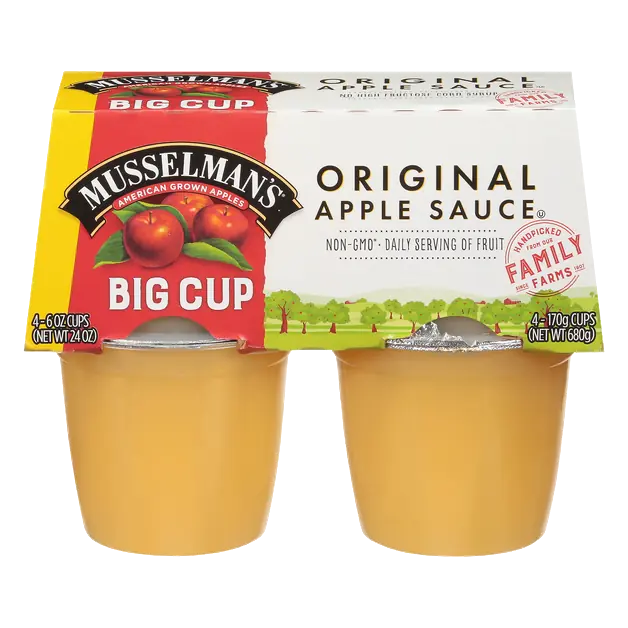 Original Applesauce Big Cups - 4 ct