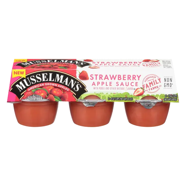 Strawberry Applesauce Cups - 6 ct