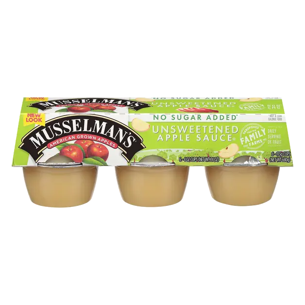 Unsweetened Applesauce Cups - 6 ct