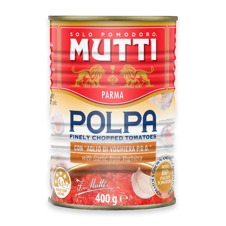 Polpa Finely Chopped Tomatoes With Garlic