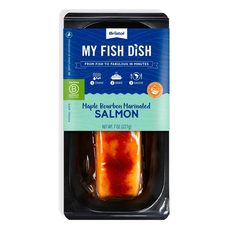 My Fish Dish Bristol Seafood Frozen Maple Bourbon Salmon, 7oz