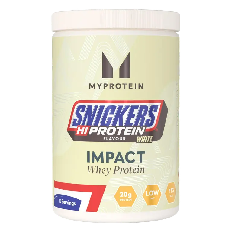 Myprotein Snickers Hi Protein Flavour White Impact Whey Isolate 500g