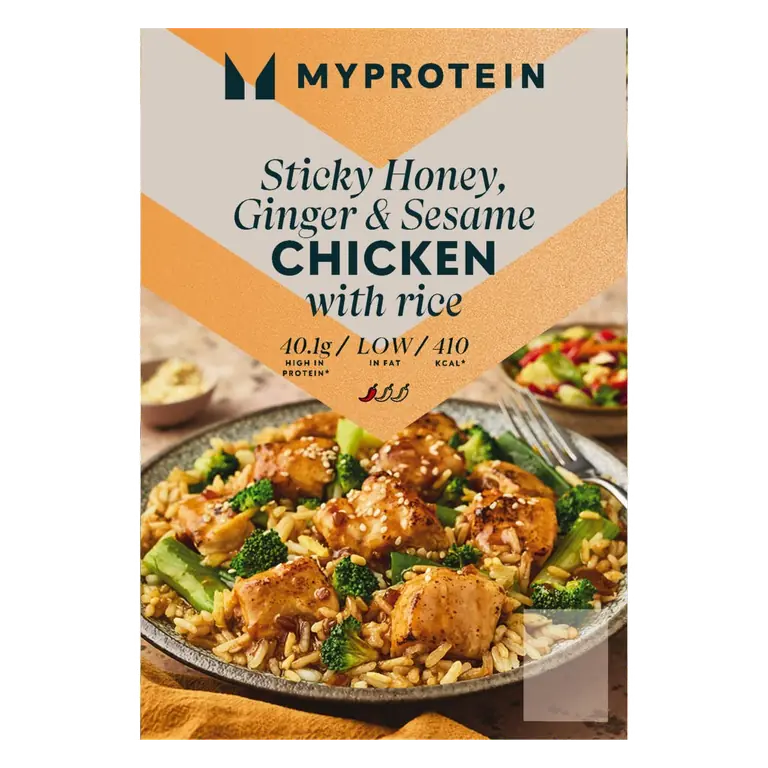 Myprotein Sticky Honey, Ginger & Sesame Chicken with Rice 350g