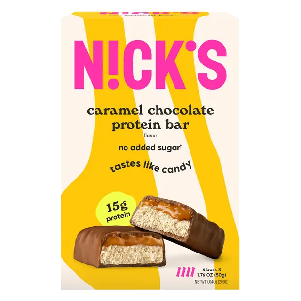 No Added Sugar Caramel Chocolate 15g Protein Bars - 4 ct