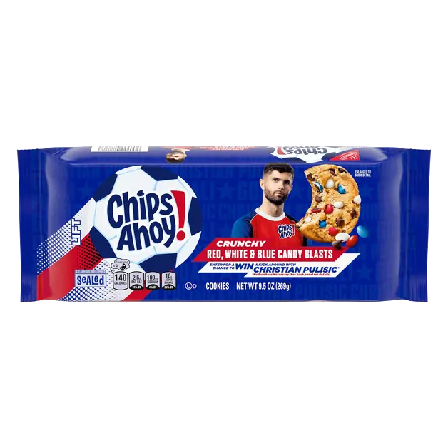 Crunchy Red White & Blue Candy Blasts Cookies