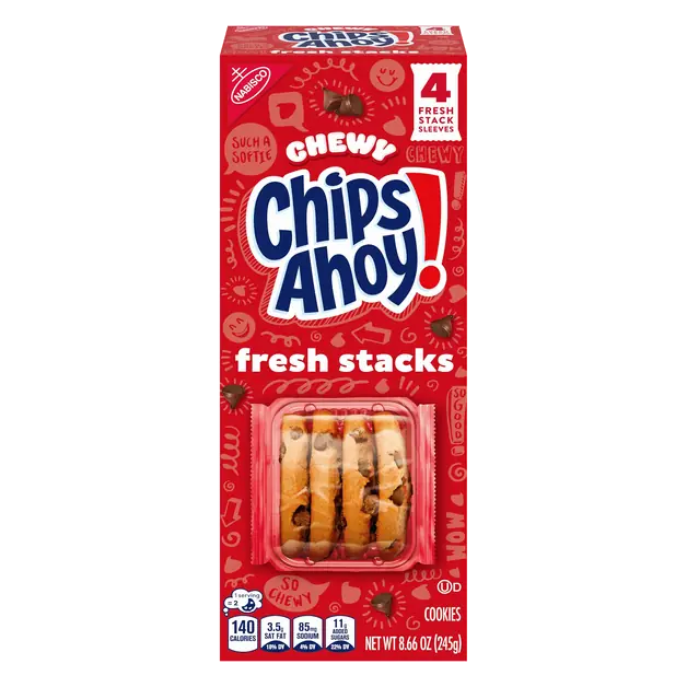 Fresh Stacks Chewy Chocolate Chip Cookies - 4 ct