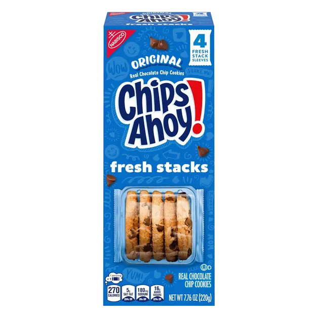 Fresh Stacks Original Chocolate Chip Cookies - 4 ct