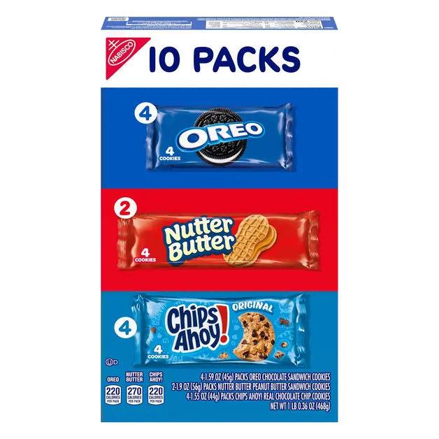 Cookie Variety Pack (OREO/Nutter Butter/Chips Ahoy!) - 10 ct