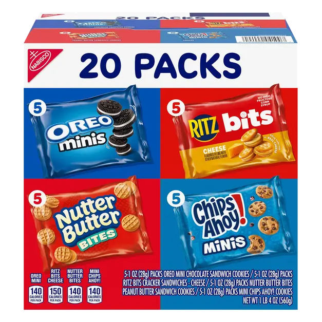 Cookies & Crackers Variety Packs - 20 ct