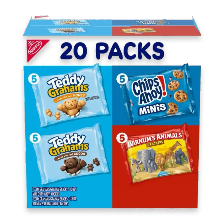Fun Shapes Barnum's Animal Crackers Teddy Grahams & CHIPS AHOY! Cookies Variety Pack