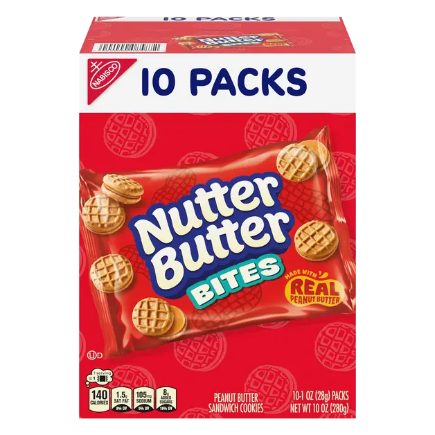 Bites Peanut Butter Sandwich Cookie Packs - 10 ct