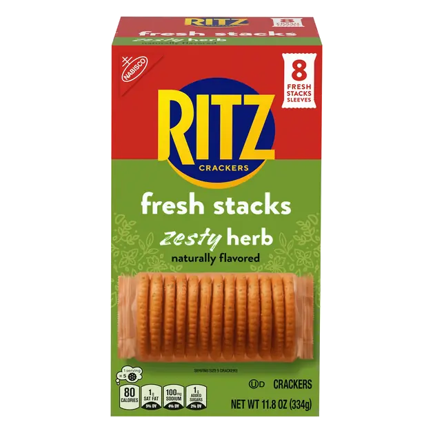 Fresh Stacks Zesty Herb Crackers - 8 ct