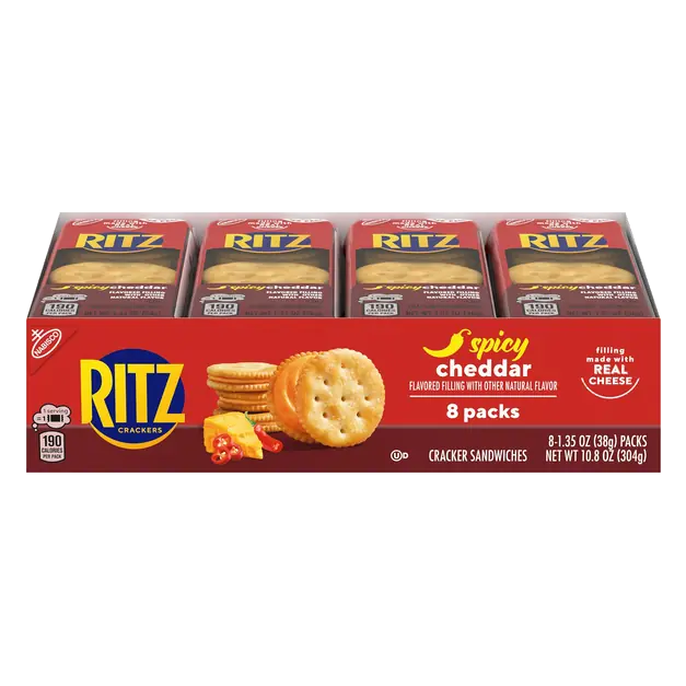Spicy Cheddar Cracker Sandwiches Packs - 8 ct