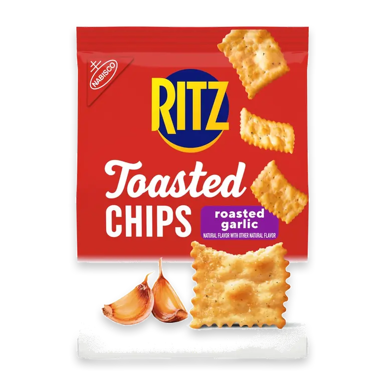 RITZ Toasted Chips Roasted Garlic Crackers