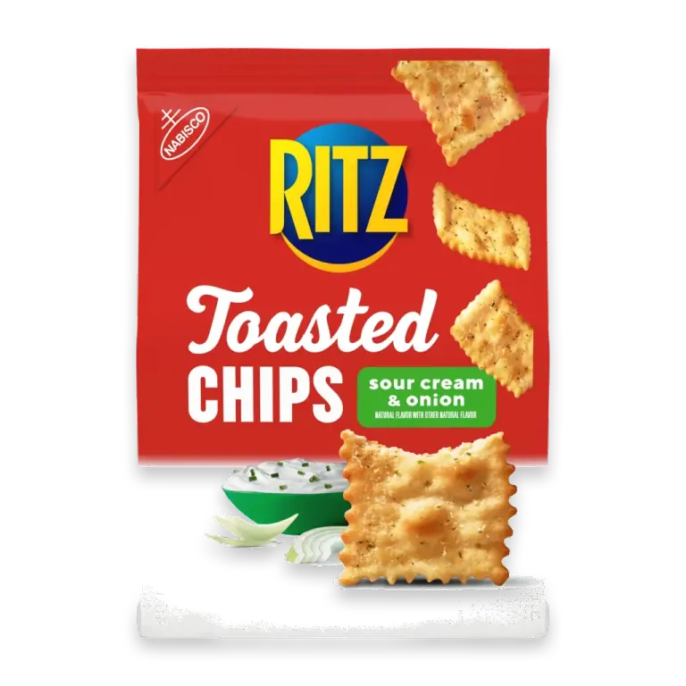 RITZ Toasted Chips Sour Cream and Onion Crackers