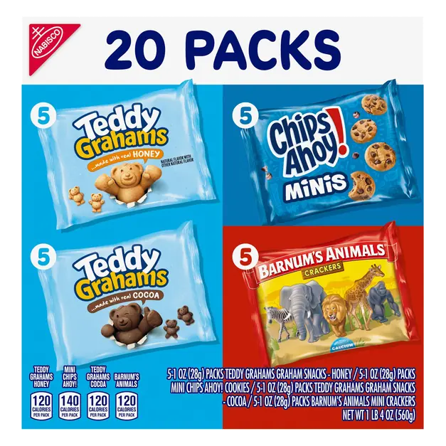 Variety Packs (Animal Crackers/Chips Ahoy!/Teddy Grahams) - 20 ct