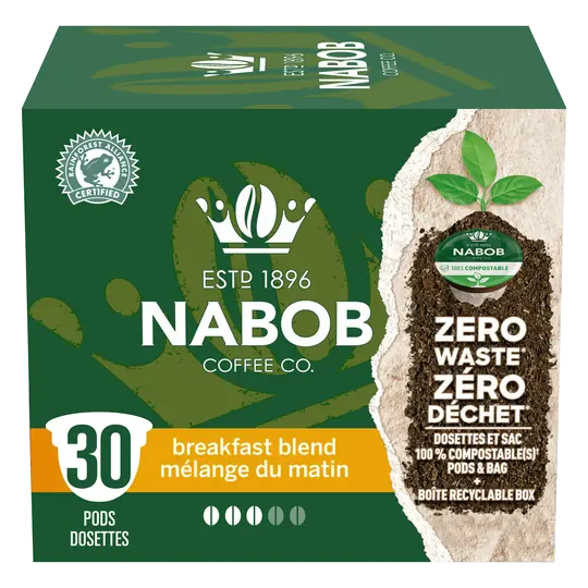 Coffee Pods Breakfast Blend 30 Single Serve 292 g