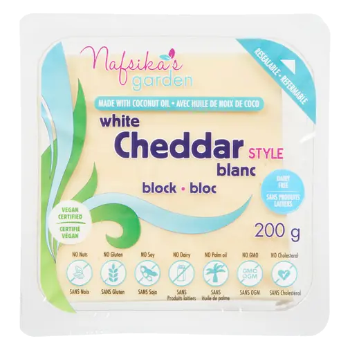 Block Cheese White Cheddar Style 200 g
