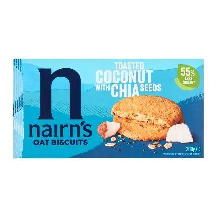 Coconut & Chia Oat Biscuits 4x5