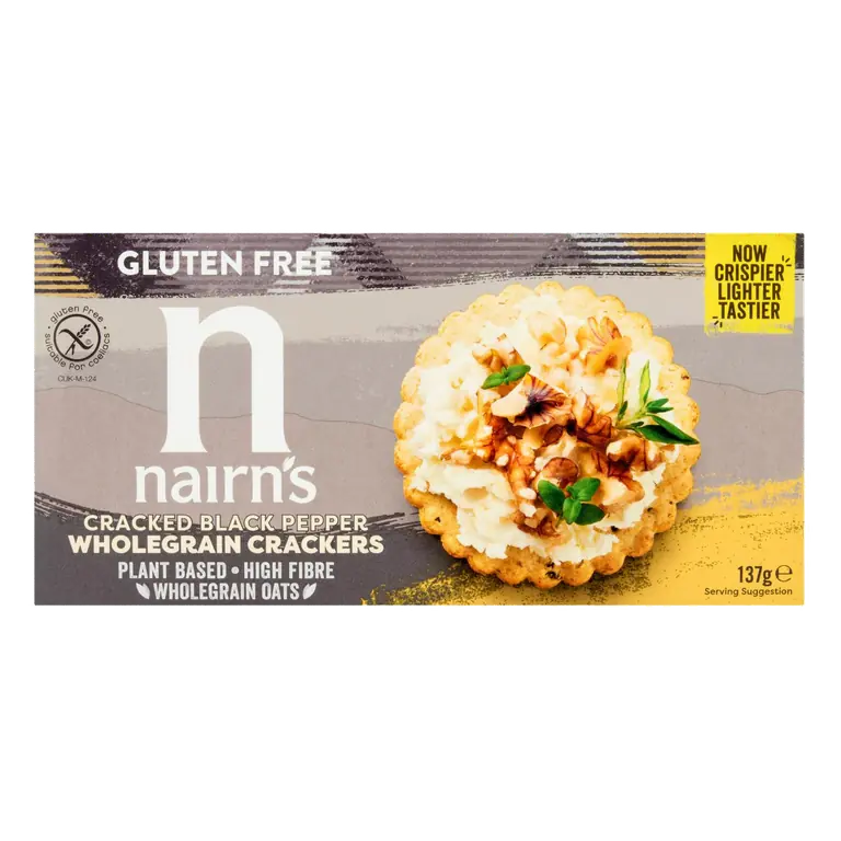 Cracked Black Pepper Wholegrain Crackers 137g