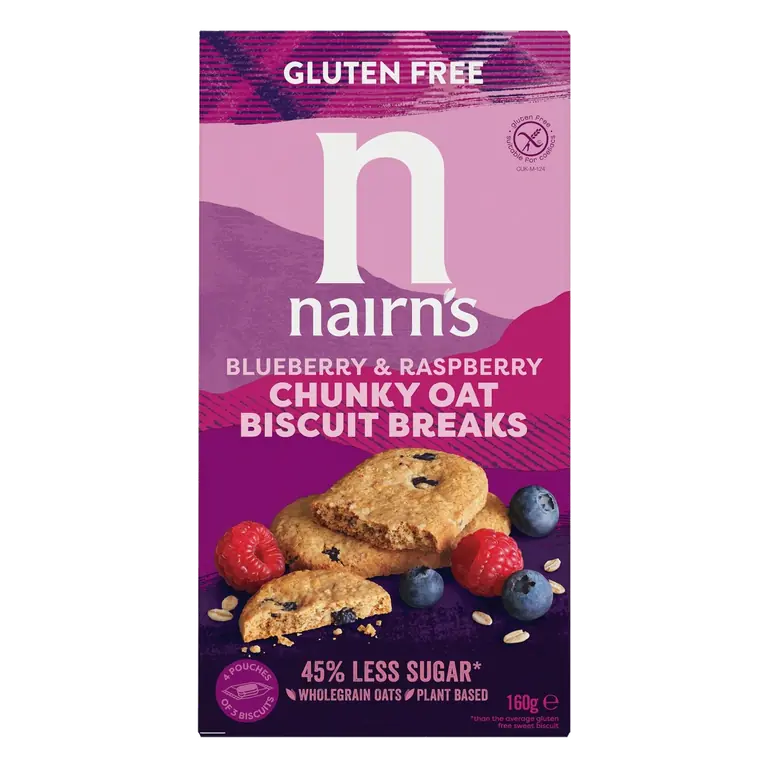 Gluten Free Biscuit Breaks Chunky Oat, Blueberry & Raspberry