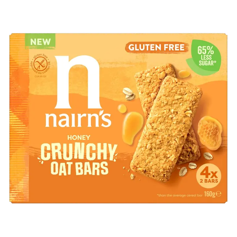 Gluten Free Honey Crunchy Oat Bars 160g