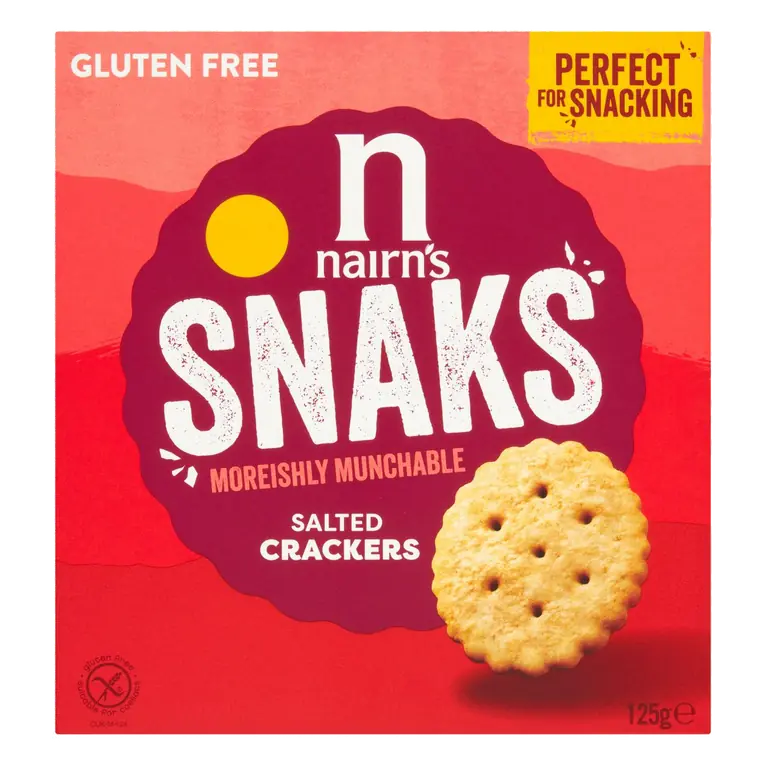 Snaks Moreishly Munchable Salted Crackers 125g