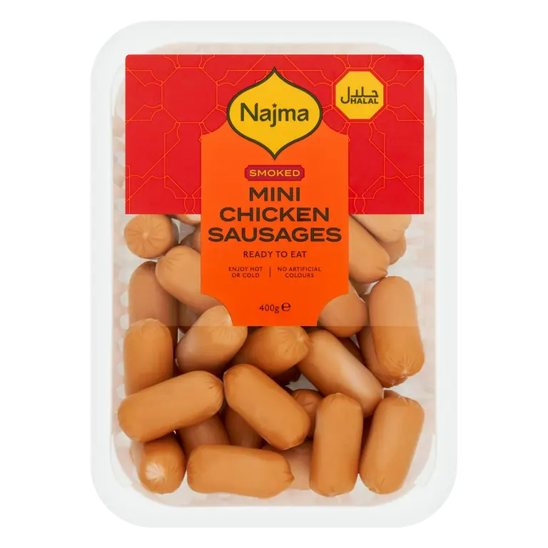 Halal Mini Chicken Sausages Smoked 400g