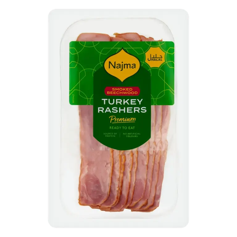 Halal Smoked Beechwood Turkey Rashers 130g