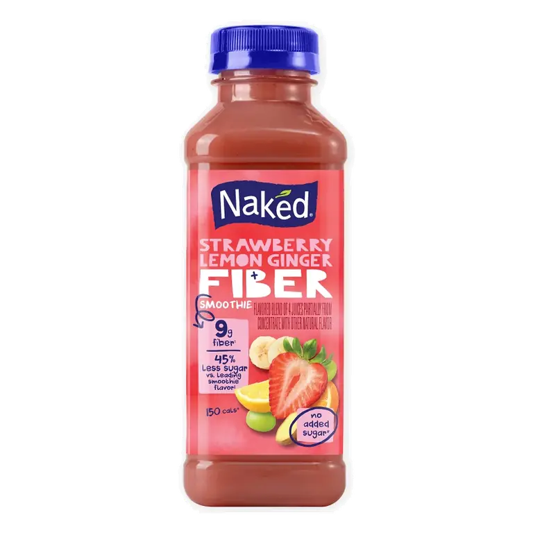 Naked Juice Strawberry Lemon Ginger Fiber Smoothie, 15.2 fl oz