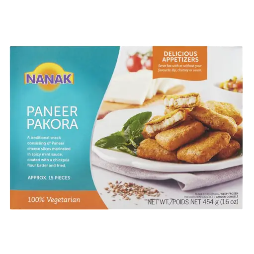 Frozen Appetizers Pakora Paneer 454 g