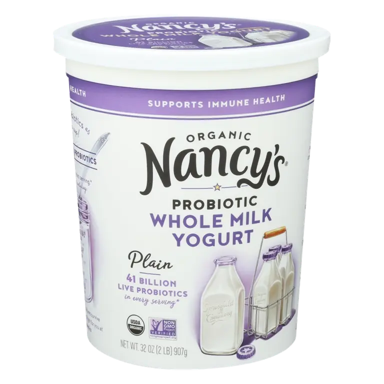 Plain Organic Probiotic Whole Milk Yogurt
