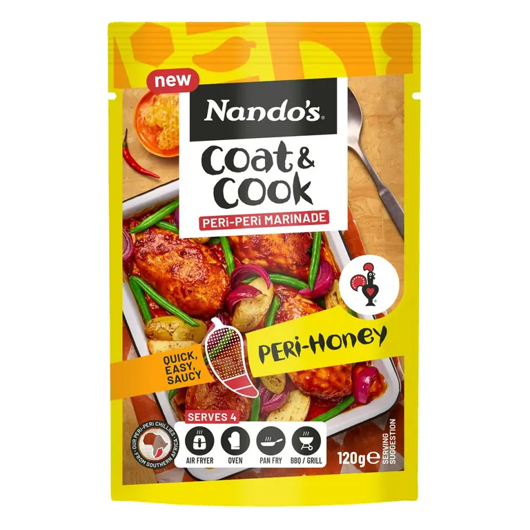 120g Coat & Cook Peri Peri Honey Marinade Sauce