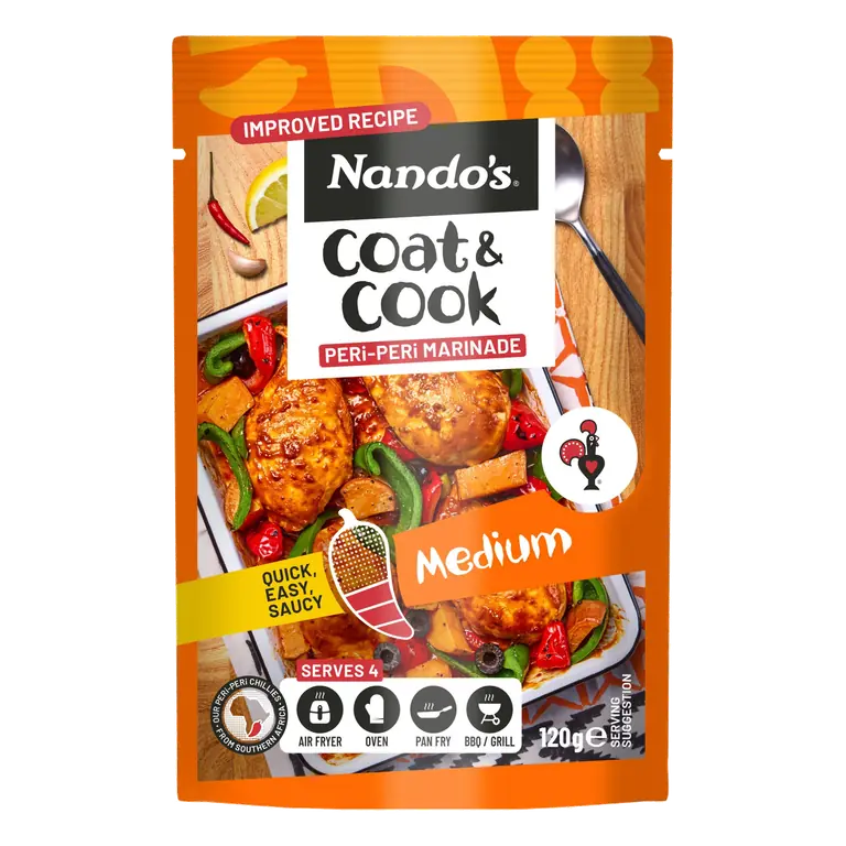 Nando's Medium Coat & Cook Peri-Peri Marinade 120g