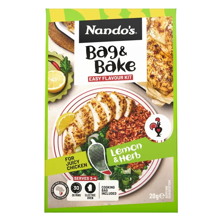 s Peri-Peri Bag & Bake Lemon & Herb Extra Mild 20g