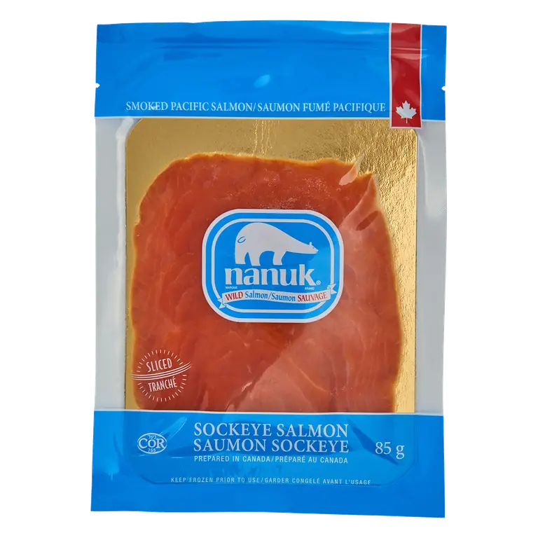 Wild Frozen Smoked Sockeye Salmon 85 g