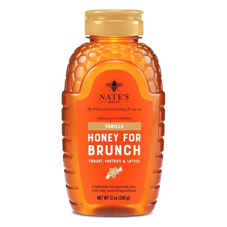 Nate’s Vanilla Honey for Brunch - Made with 100% Pure Honey and Vanilla - 12 oz