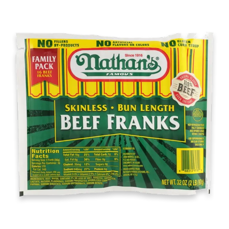 Bun Length Skinless Beef Franks