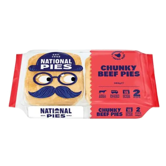 Chunky Beef Pies 2 Pack