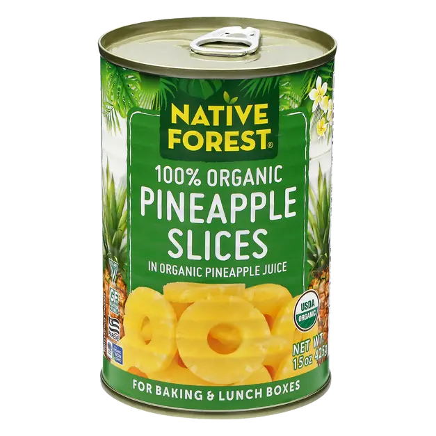Organic Pineapple Slices in Juice