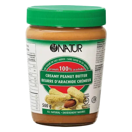 Gluten-Free Creamy Peanut Butter All Natural 500 g