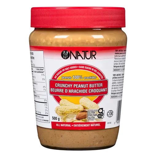 Gluten-Free Peanut Butter Crunchy All Natural 500 g