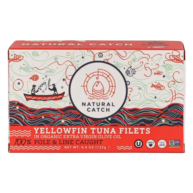Natural Catch Yellowfin Tuna Filets In Organic Extra Virgin Olive Oil, 4.4oz