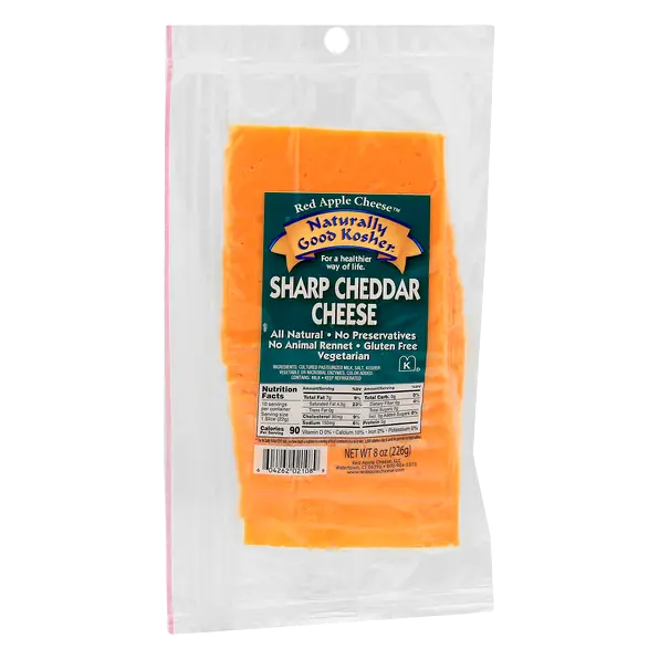 Natural Sharp Cheddar Cheese Slices - 10 ct