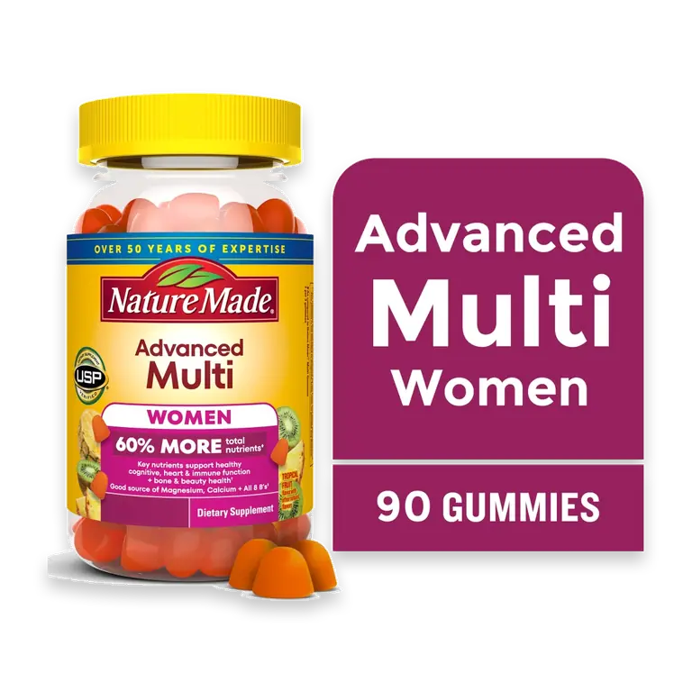 Advanced Multivitamin Gummies For Women Tropical Fruit Flavored