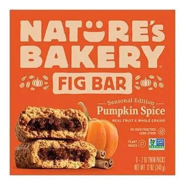 Nature's Bakery Pumpkin Spice Fig Bars, 12oz/6ct