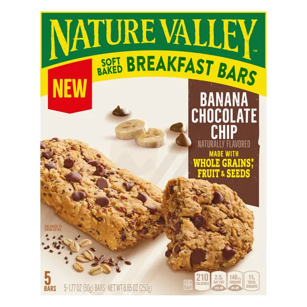 Banana Chocolate Chip Soft Baked Breakfast Bars - 5 ct