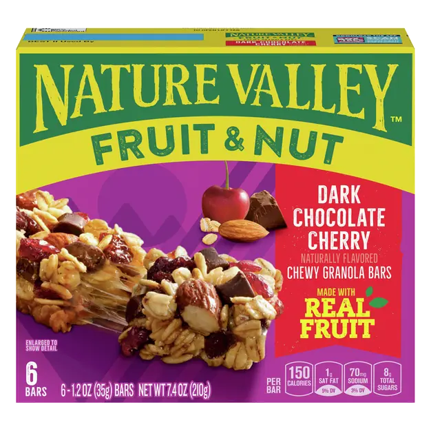 Chewy Dark Chocolate Cherry Granola Trail Mix Bars - 6 ct